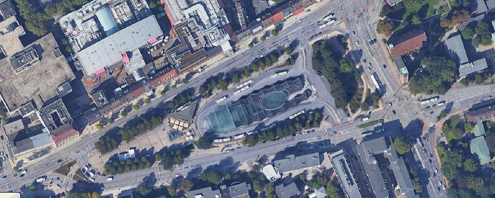 Aerial map of Wandsbek Markt